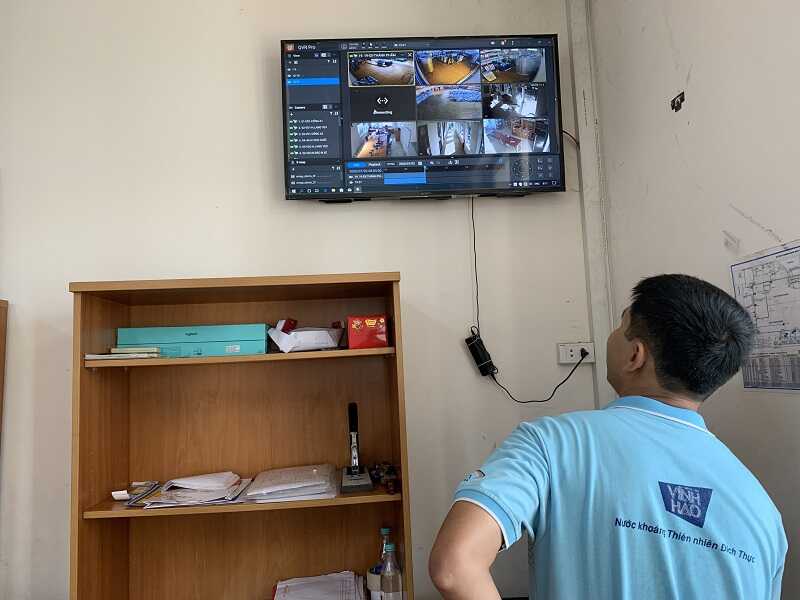 kiểm tra camera tại nhà máy nước khoáng vĩnh hảo sóng thần